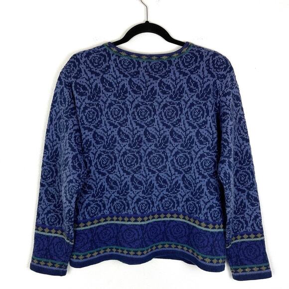 Vintage Nomadic Traders Cardigan Sweater Floral Roses Cottagecore Boho Y2K Large - Picture 4 of 9